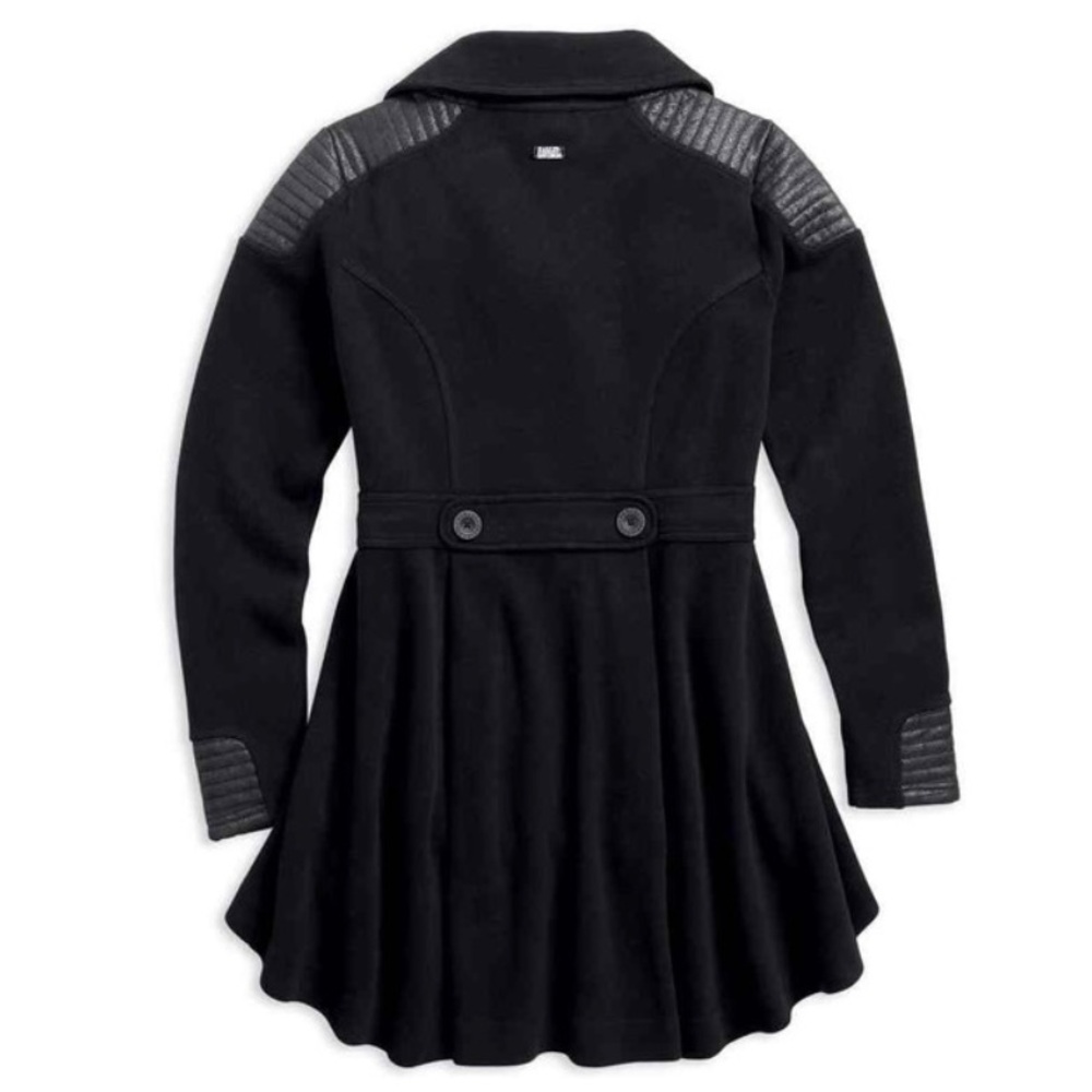 Harley-Davidson Black Double-Breasted Coat - Picture 2 of 11